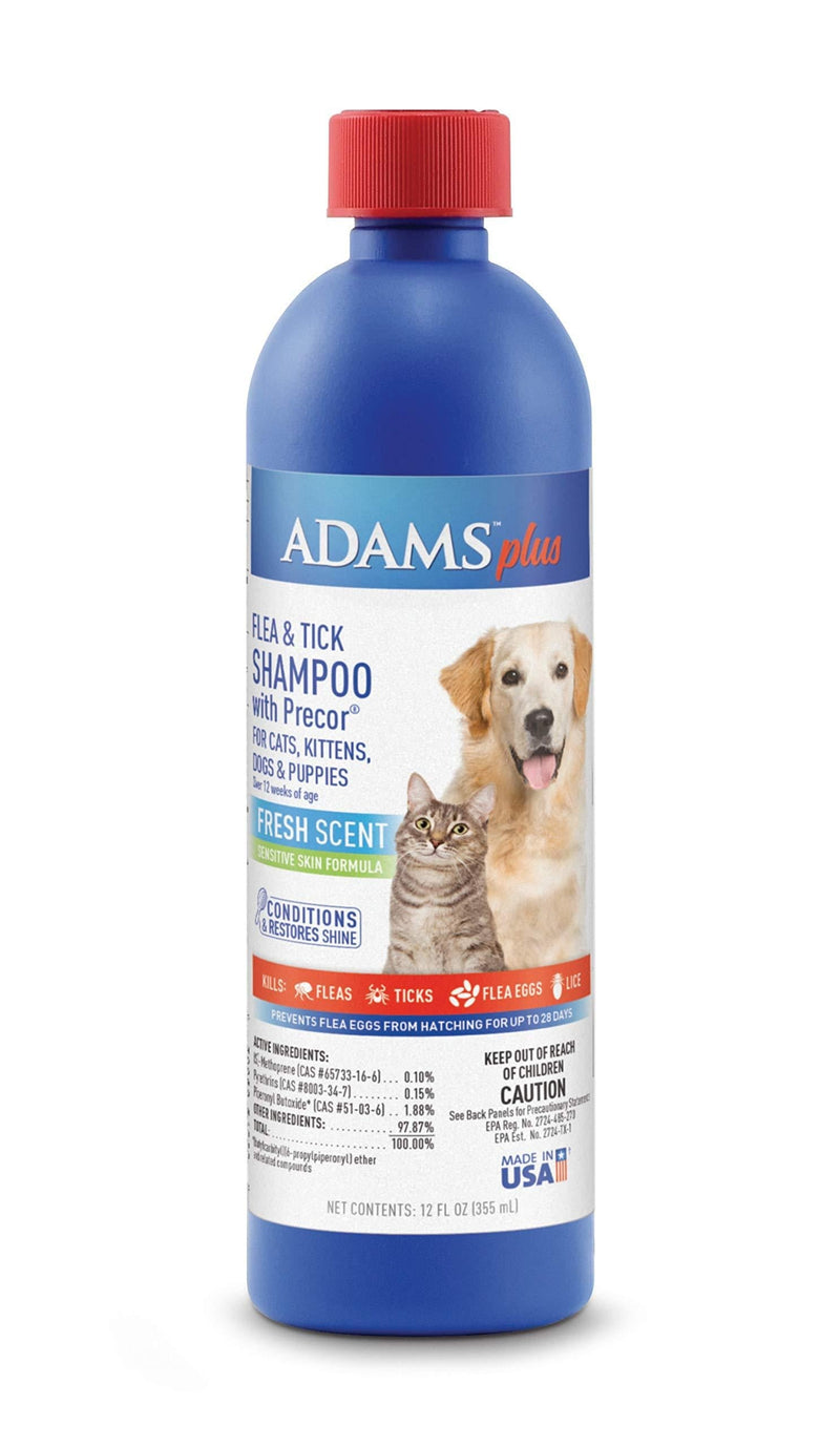 [Australia] - Adams Plus Flea & Tick Shampoo with Precor 12 Ounces 