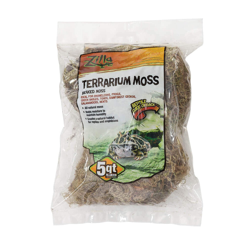 Zilla Beaked Terrarium Moss 5-Quart Bag Standard Packaging - PawsPlanet Australia