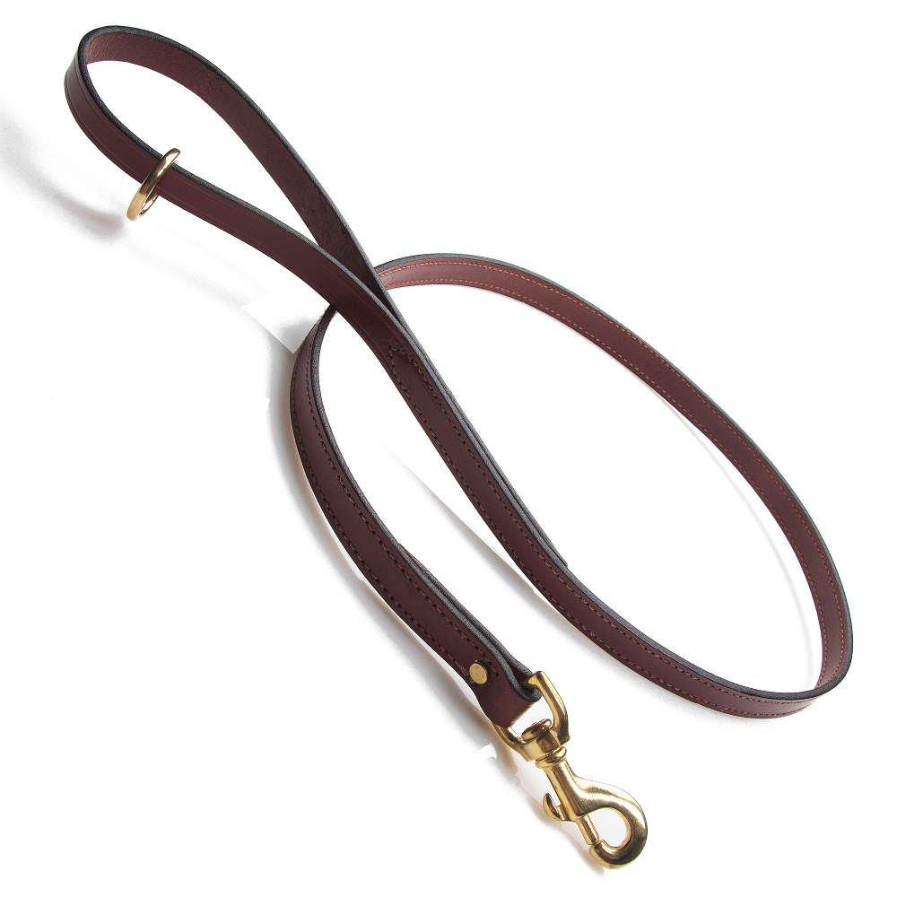 [Australia] - Mendota Products Leather Dog Snap Lead Chestnut Medium 