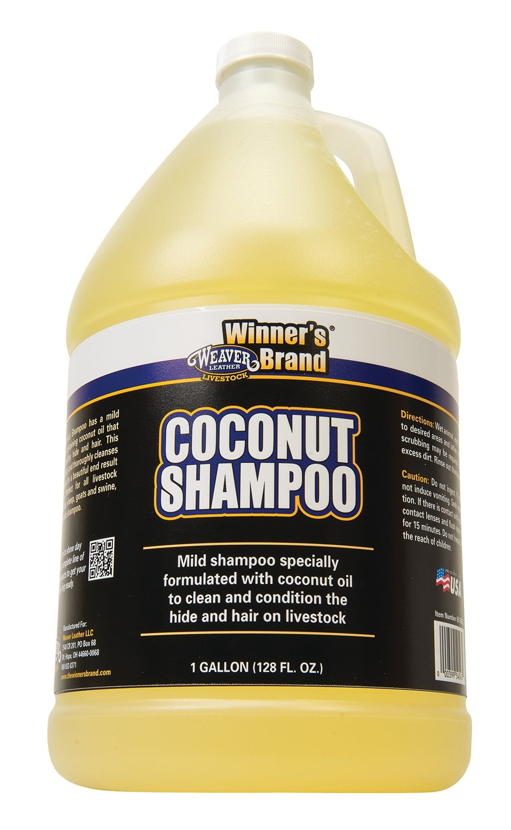 [Australia] - Weaver Leather Coconut Shampoo 1-Quart 