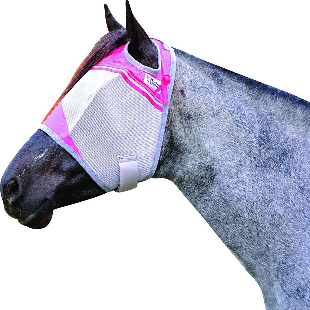 Cashel Crusader Standard Fly Mask with Pink Trim, Benefits Breast Cancer - Size: Warmblood - PawsPlanet Australia