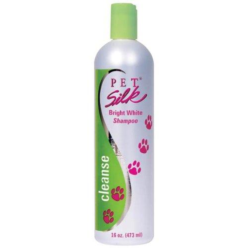 [Australia] - Pet Silk Bright White Shampoo – Dog Whitening & Brightening Shampoo – White Coat Pet Shampoo for Cats, Horses & Rabbit – For Dog with White Fur 16 Ounce 