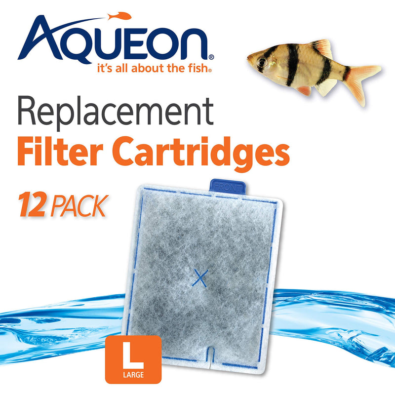 [Australia] - Aqueon Replacement Filter Cartridges, Large 12 pack 