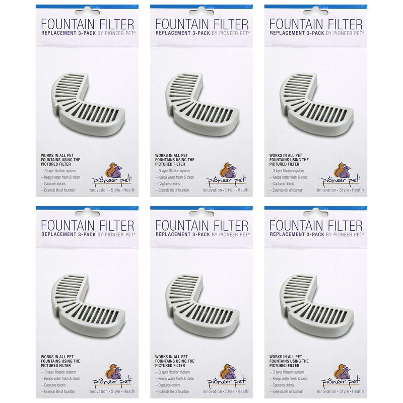 Pioneer Pet Replacement Filters for Ceramic & Stainless Steel Fountains, Raindrop Filters 18 filters - PawsPlanet Australia