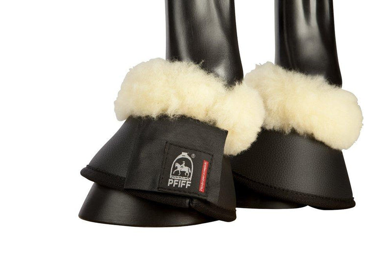 PFIFF Gaiters Spring Bells with Lambskin, black, M, 008418-60-M - PawsPlanet Australia