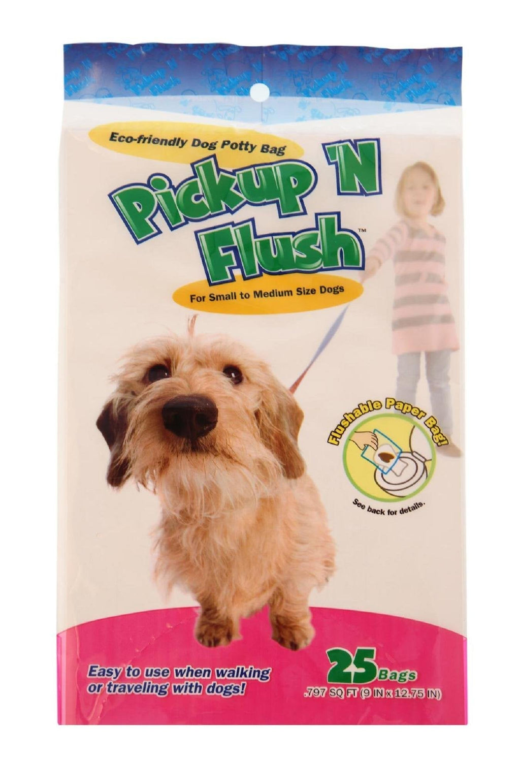 Pick Up 'N Flush Double Layered Dog Potty Bags (3 Packs of 25) - PawsPlanet Australia