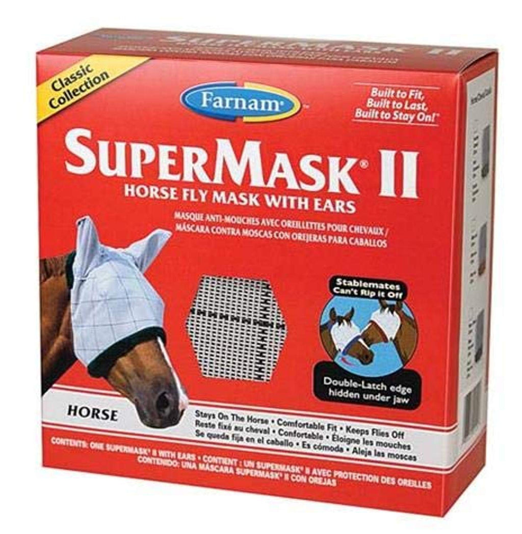 SuperMask II Horse Fly Mask with Ears Classic Collection, Assorted - PawsPlanet Australia