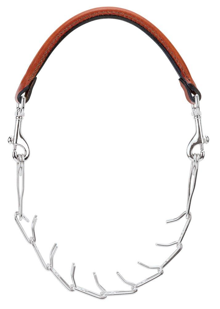 Weaver Leather Pronged Chain Goat Collar 26-Inch Chestnut - PawsPlanet Australia