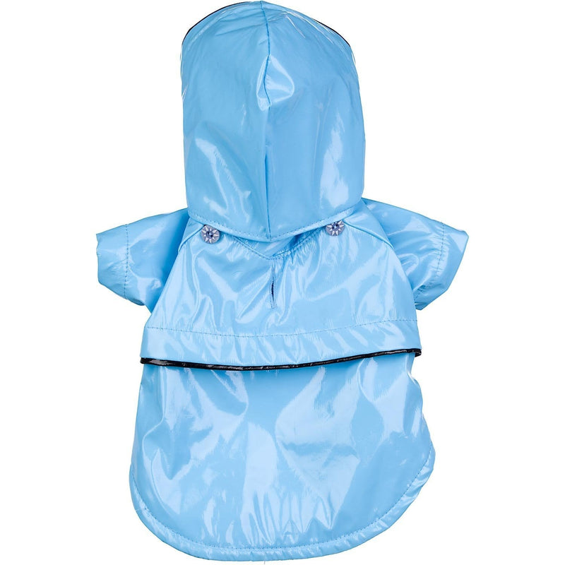 Baby Blue PVC Waterproof Adjustable Pet Raincoat Light Blue m - PawsPlanet Australia