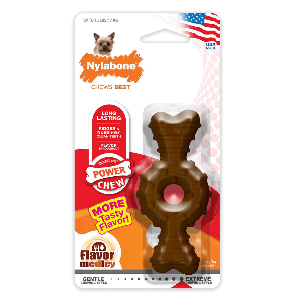 [Australia] - Nylabone Dura Chew Textured Ring Bone Petite/X-Small 