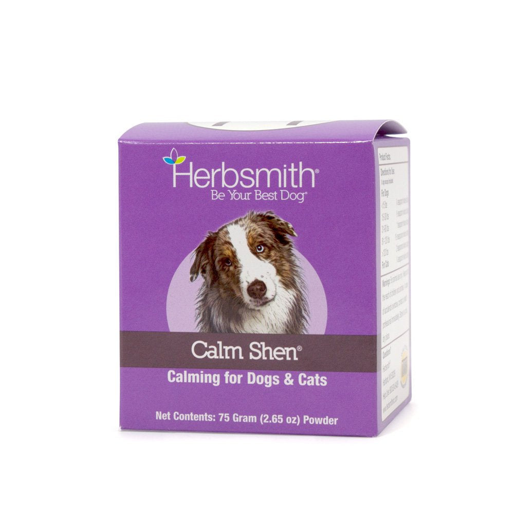 Herbsmith Calm Shen – Herbal Blend for Dogs & Cats – Natural Anxiety Remedy for Dogs & Cats – Feline and Canine Calming Supplement Powder 75g Powder - PawsPlanet Australia