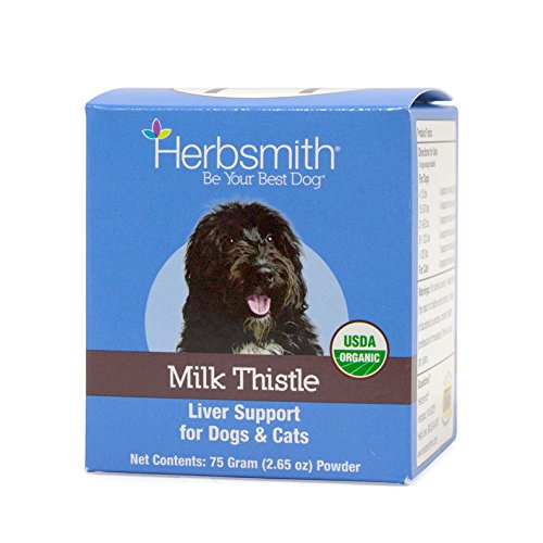 Herbsmith Organic Milk Thistle for Dogs and Cats – Liver Supplement for Dogs & Cats – Made in USA 75g Powder - PawsPlanet Australia