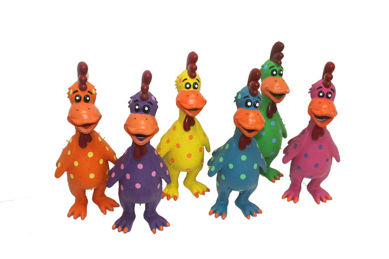 Multipet Latex Chicken Globken Dog Toy Assorted 11 in - PawsPlanet Australia