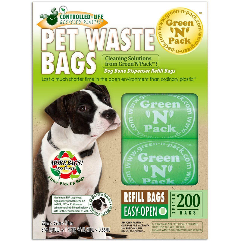 [Australia] - Green 'N' Pack Dog Waste Litter Bags (Easy-Tie Handles) 200 Bags 