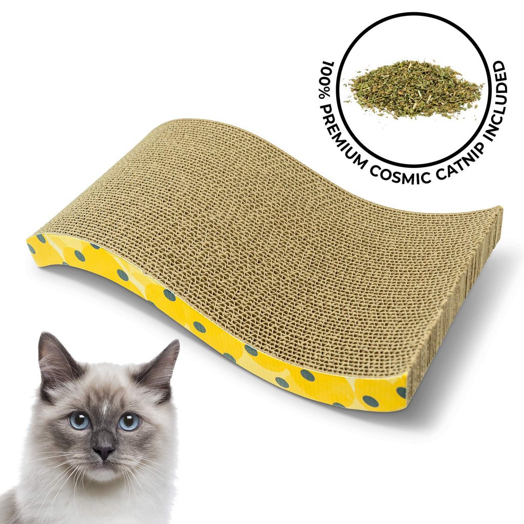 [Australia] - OurPets The Wave Cat Scratcher Cat Toys (Cat Toys for Indoor Cats, Catnip Toys, Cat Gifts & Cat Toys Interactive) Includes Cosmic Catnip-100% Premium North-American Grown 