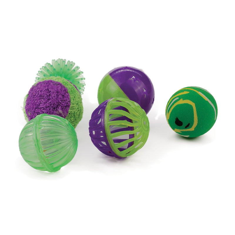 [Australia] - OurPets Rolling in the Fun 6 piece Multi-Pack Cat Toy 