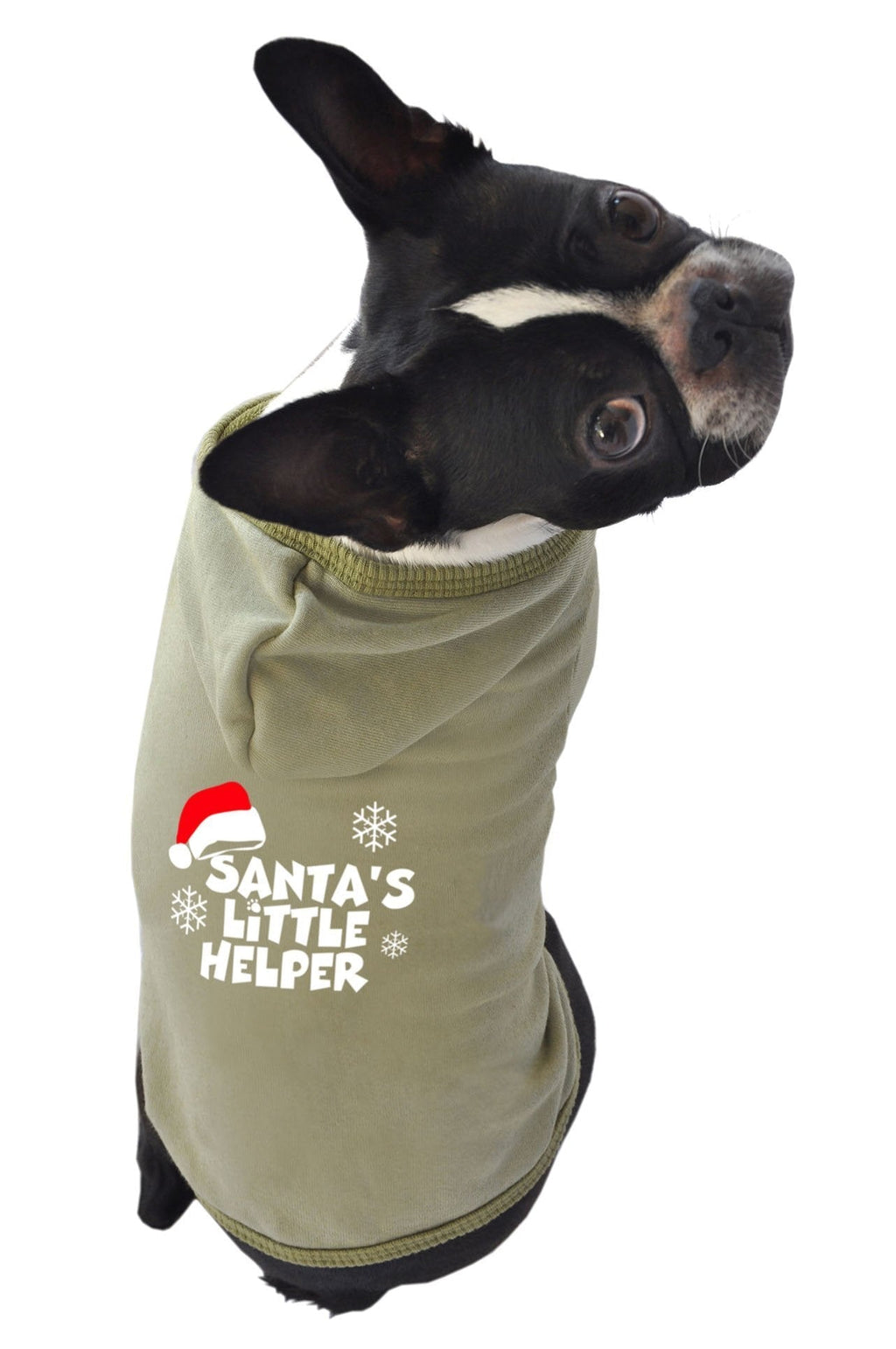 [Australia] - Ruff Ruff and Meow Dog Hoodie, Santas Little Helper, Green, Medium 