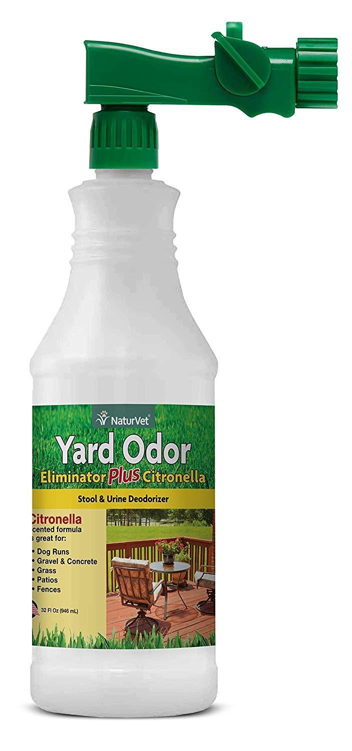 [Australia] - NaturVet – Yard Odor Eliminator Plus Citronella Spray – Eliminate Stool and Urine Odors from Lawn and Yard – Designed for Use on Grass, Patios, Gravel, Concrete & More 32 oz with Nozzle 