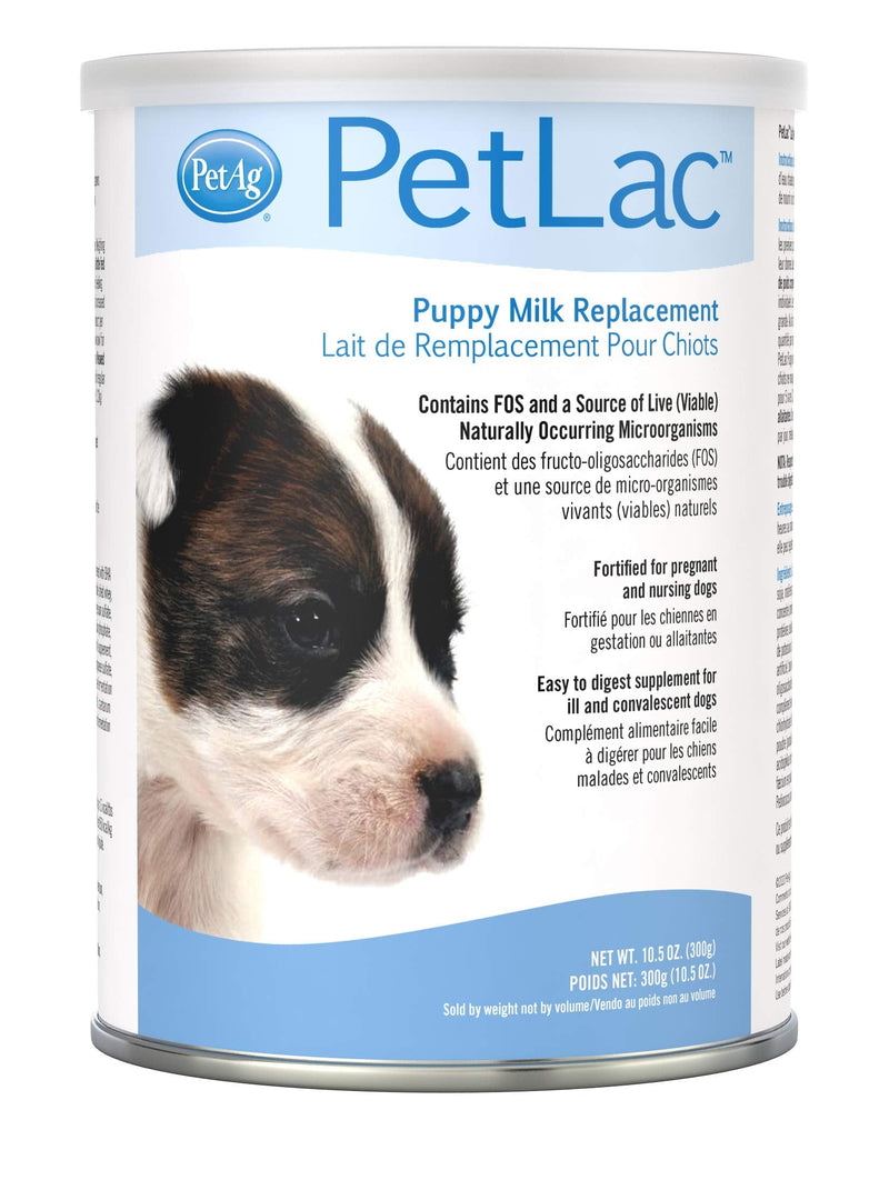 PetAg Petlac Milk Powder for Puppies - Puppy Formula Milk Replacement with Vitamins, Minerals, and Amino Acids -10.5 oz - PawsPlanet Australia