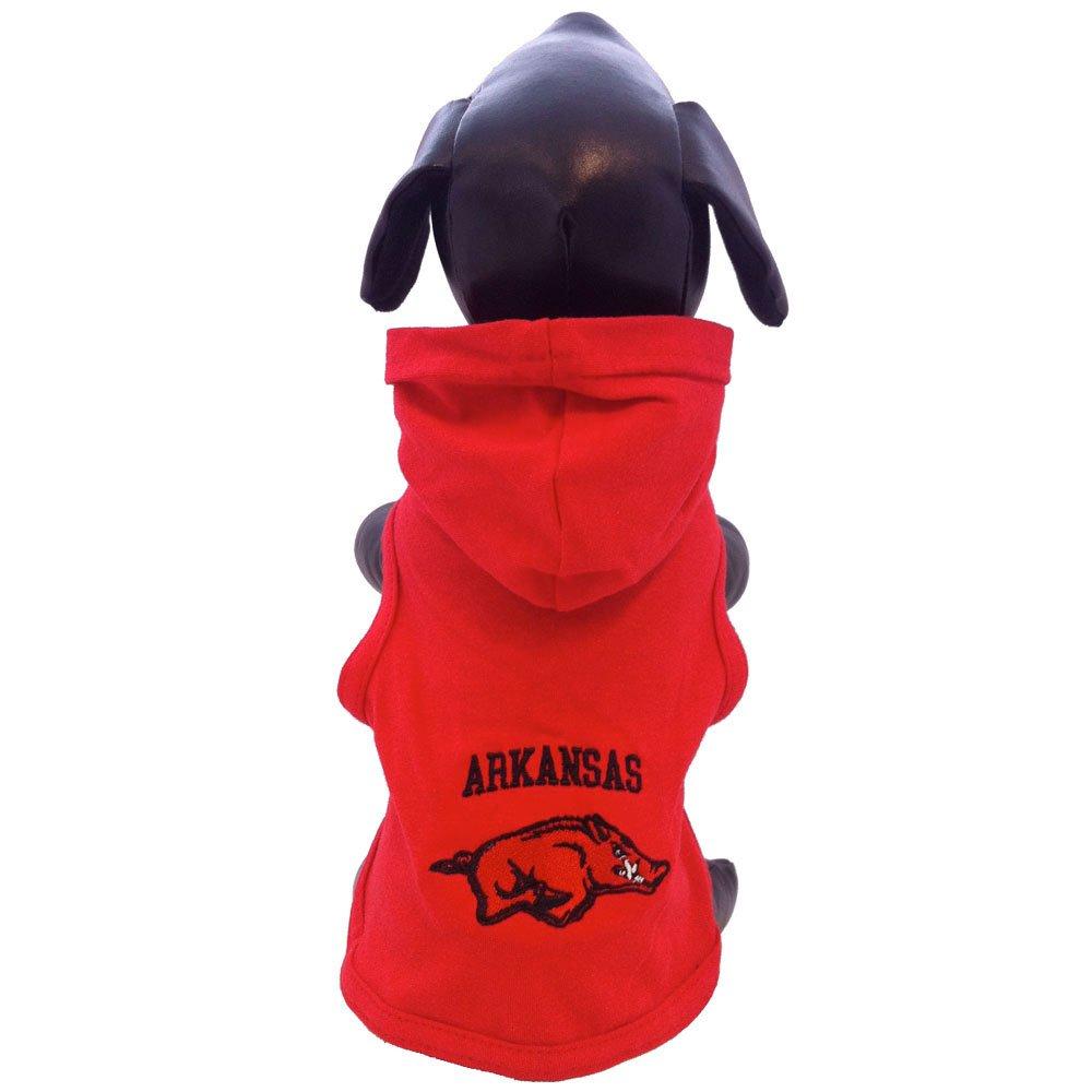 NCAA Arkansas Razorbacks Collegiate Cotton Lycra Hooded Dog Shirt Team Color Small - PawsPlanet Australia