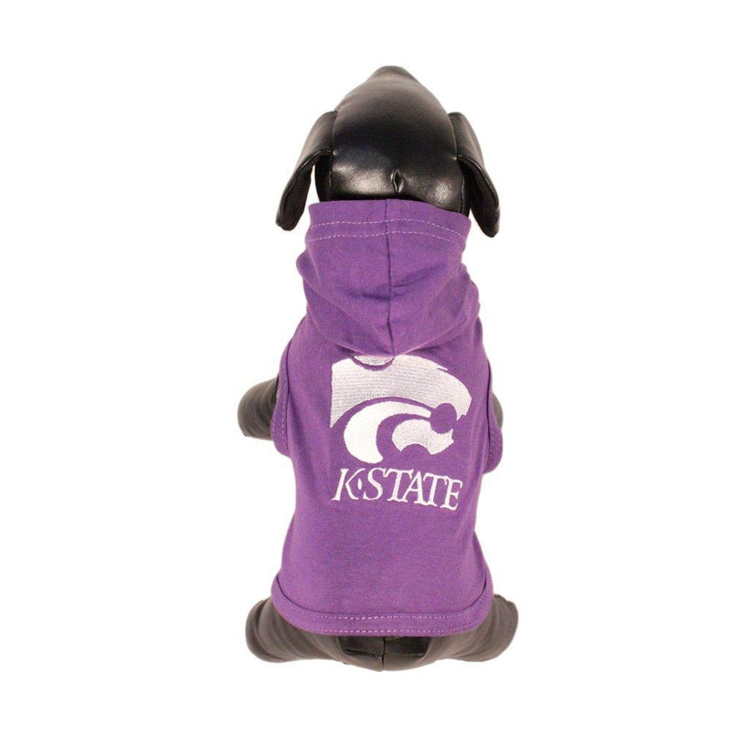 NCAA Kansas State Wildcats Collegiate Cotton Lycra Hooded Dog Shirt Team Color Medium - PawsPlanet Australia