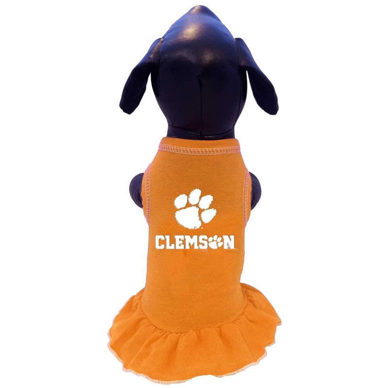NCAA Clemson Tigers Cheerleader Dog Dress Orange X-Small - PawsPlanet Australia