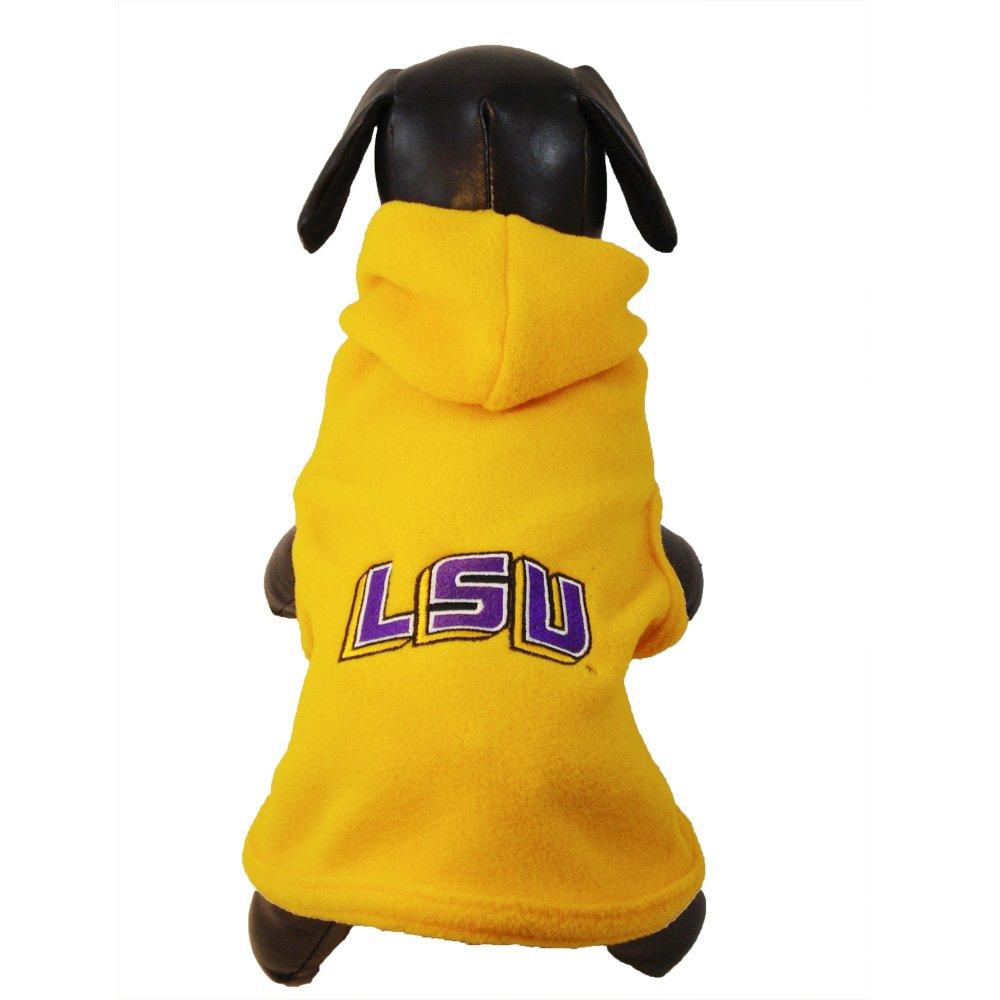 NCAA Louisiana State Tigers Polar Fleece Hooded Dog Jacket XX-Large - PawsPlanet Australia