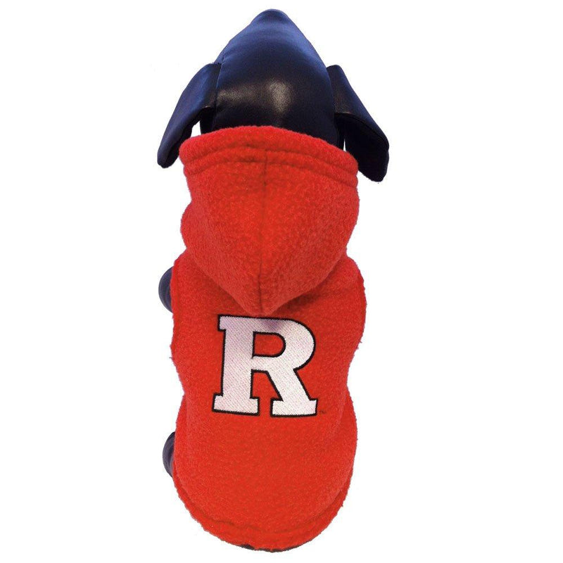 [Australia] - NCAA Rutgers Scarlet Knights Polar Fleece Hooded Dog Jacket Large 