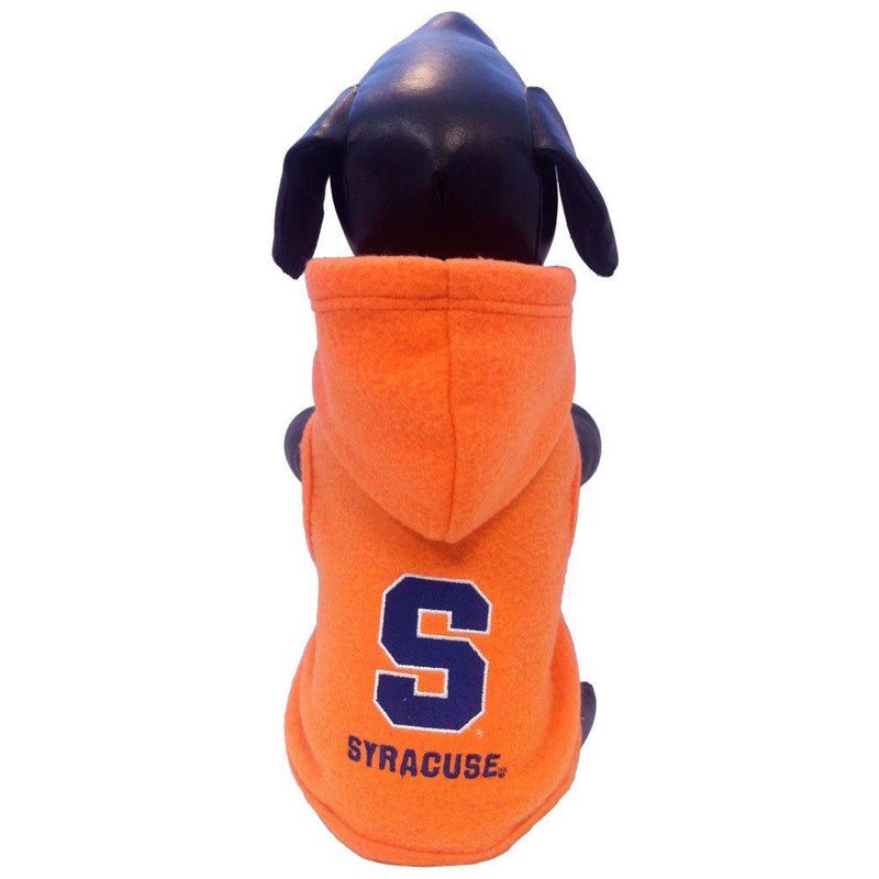 NCAA Syracuse Orange Polar Fleece Hooded Dog Jacket Large - PawsPlanet Australia