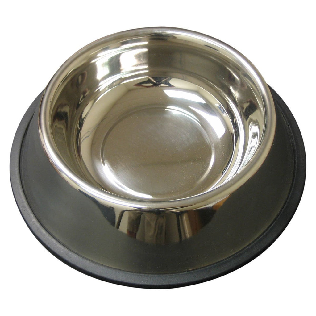 [Australia] - QT Dog Non-Tip Anti-Skid Stainless Steel Bowl, 1 Quart 