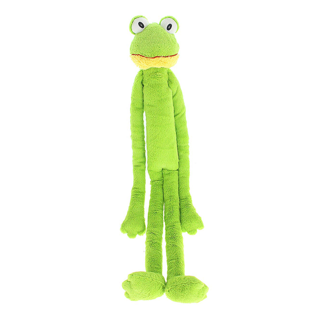 Multipet Swingin Slevin XXL Oversized 27-inch Green Frog Plush Dog Toy - PawsPlanet Australia