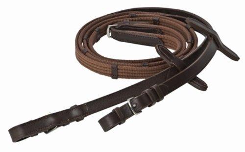 High Quality Continental Web Pony Reins In Black, 5/8" Wide - PawsPlanet Australia