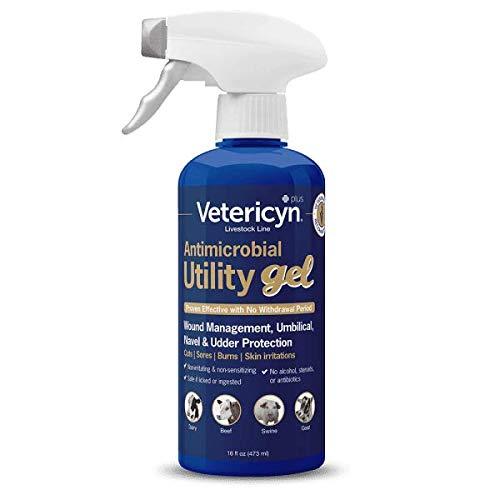 Vetericyn Plus Antimicrobial Utility Gel. Safe and Effective Relief for Wounds, Cuts, Burns, Umbilical, Navel and Udder Protection. for Livestock of All Ages. (16 oz /473 mL) - PawsPlanet Australia