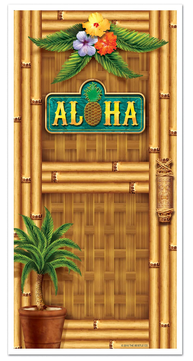 Beistle Aloha Door Cover, 30" x 5' 1 piece - PawsPlanet Australia
