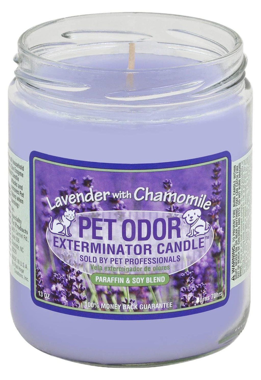 Pet Odor Exterminator Candle Lavender with Chamomile - PawsPlanet Australia