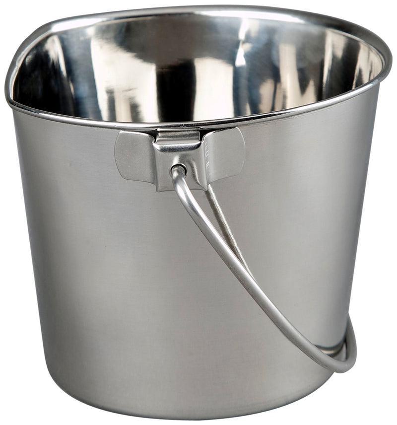 Advance Pet Products Heavy Stainless Steel Flat Side Bucket 2-Quart - PawsPlanet Australia