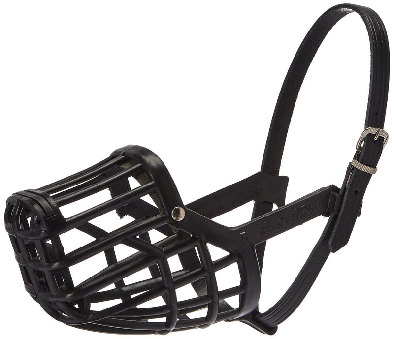 [Australia] - Leather Brothers Italian Basket Dog Muzzle Size 9 Black 