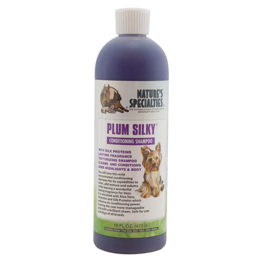 Nature's Specialties Plum Silky Dog Shampoo Conditioner for Pets, Dilutes Up To 24:1 Made in USA 16oz - PawsPlanet Australia