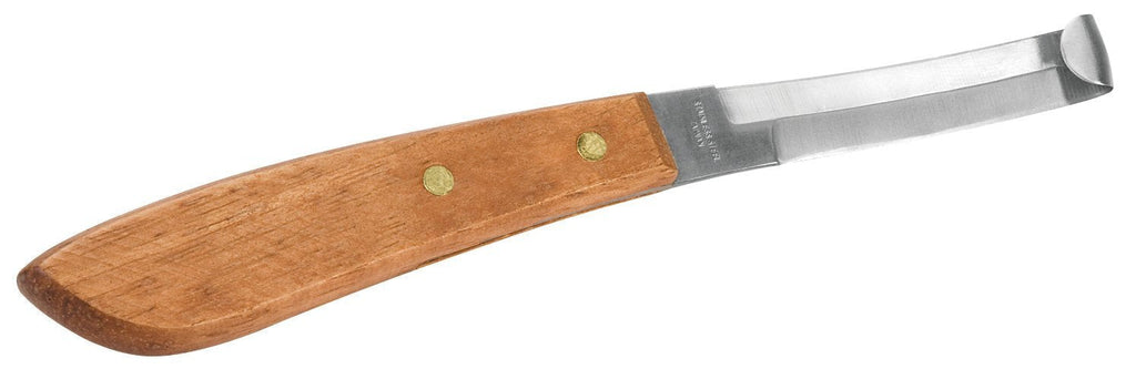 Weaver Leather Double Edge Hoof Knife with Wooden Handle, Brown, 8 - PawsPlanet Australia