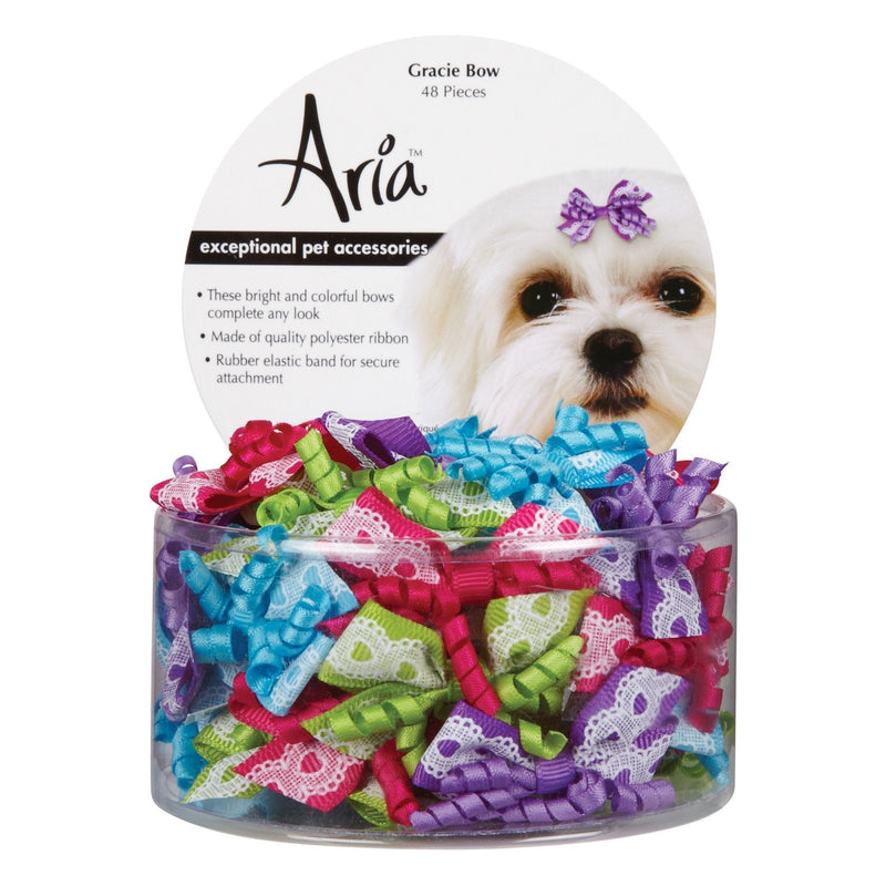 [Australia] - Aria Gracie Bows for Dogs, 48-Piece Canisters 