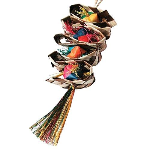 [Australia] - Planet Pleasures Small Parrot Pinata Straight Ribbon with Balls Bird Toy 