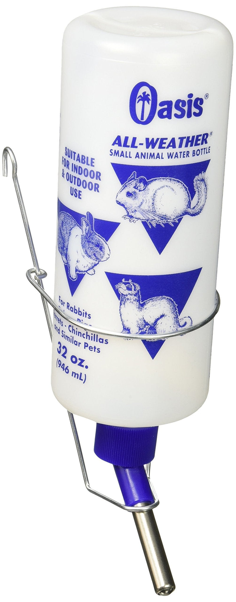 [Australia] - Kordon/Oasis (Novalek) SOA80850 Frosted All Weather Rabbit Water Bottle, 32-Ounce 