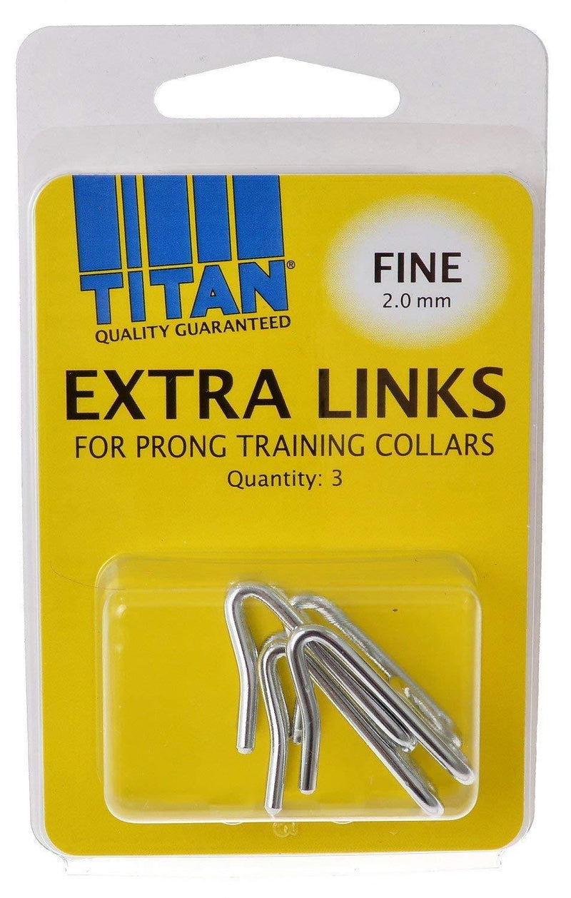 [Australia] - Coastal Pet Chrome-Plated Extra Links for Dog Prong Training Collars | Fine 2.0mm | 3-Count per Pack (1-Pack) 