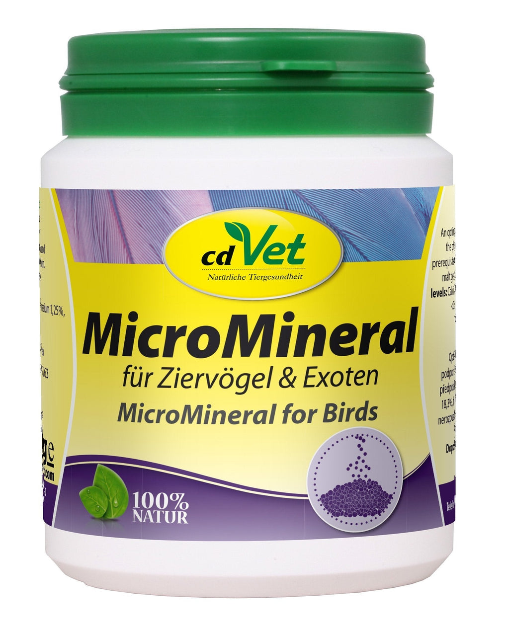 cdVet Naturprodukte MicroMineral for Birds & Exotics 150 g - Vitamin, mineral and trace element donor - mineralization and vitamin coverage - breeding use - metabolism - plumage problems - - PawsPlanet Australia