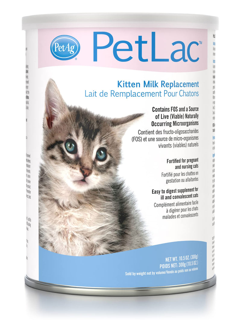 PetAg Petlac Milk Powder for Kittens - Kitten Formula Milk Replacer with Vitamins, Minerals, and Amino Acid -10.5 oz - PawsPlanet Australia