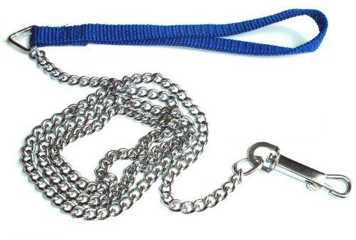 [Australia] - k0970 Dog Pet Puppy Leash Training Lead Chain w/Nylon Handle Swivel Hook 48" Blue OR Yellow 