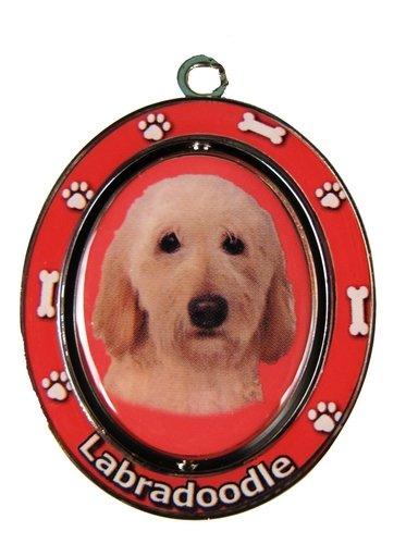 [Australia] - Yellow Labradoodle Key Chain "Spinning Pet Key Chains"Double Sided Spinning Center With Yellow Labradoodles Face Made Of Heavy Quality Metal Unique Stylish Yellow Labradoodle Gifts 