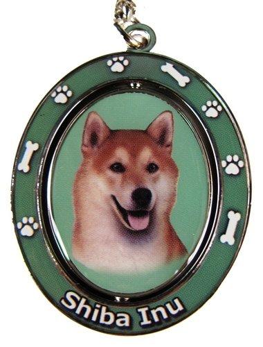 [Australia] - Shiba Inu Key Chain "Spinning Pet Key Chains"Double Sided Spinning Center With Shiba Inus Face Made Of Heavy Quality Metal Unique Stylish Shiba Inu Gifts 