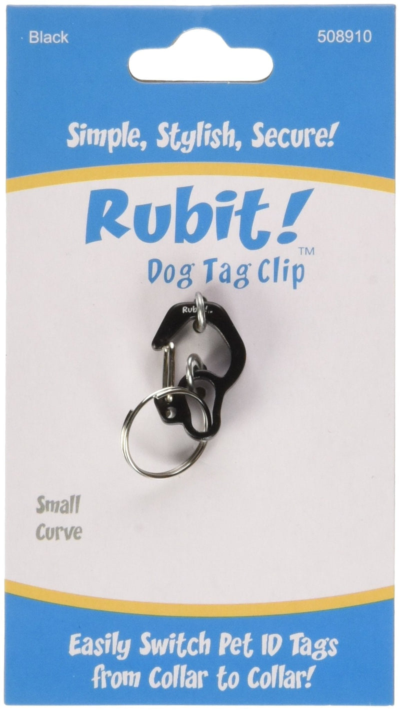 [Australia] - Rubit Small Curve Aluminum Dog Tag Clip Black 