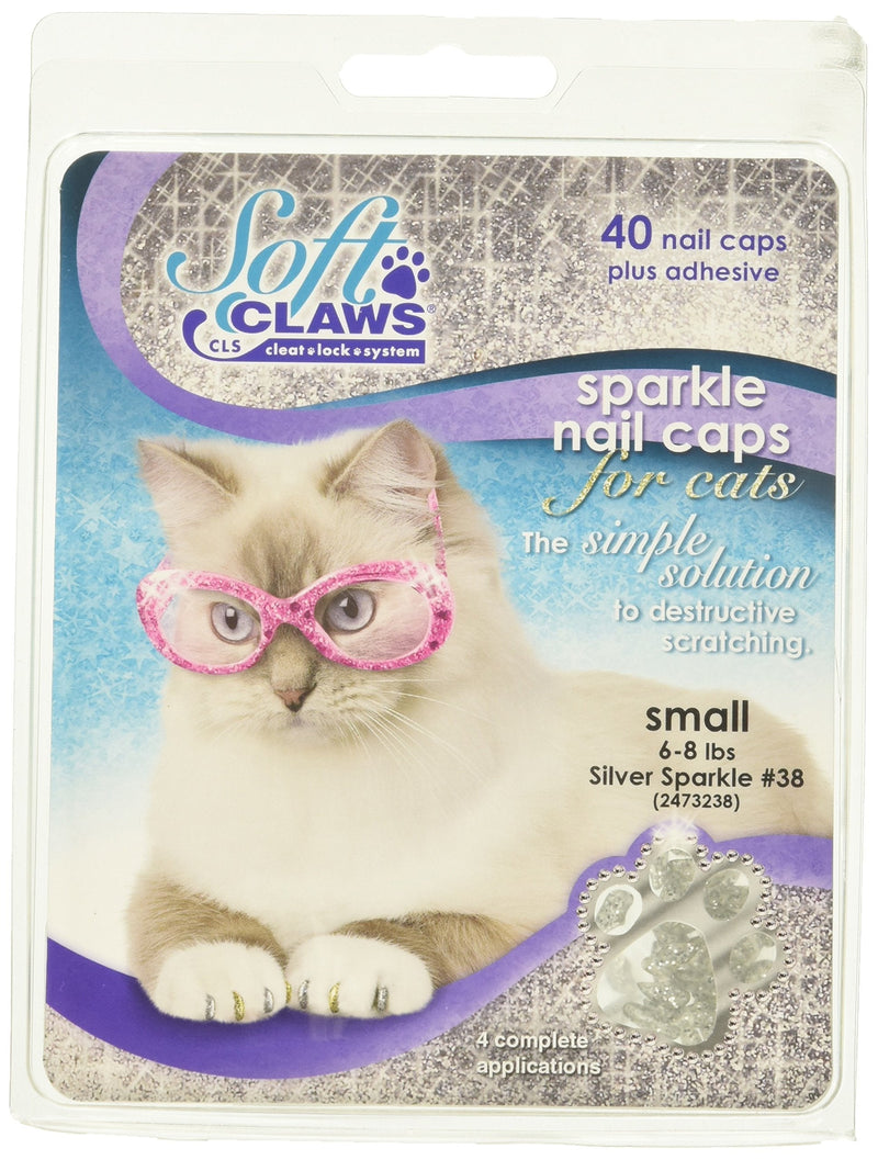 [Australia] - Feline Soft Claw Nail Caps S SLV Sprk 
